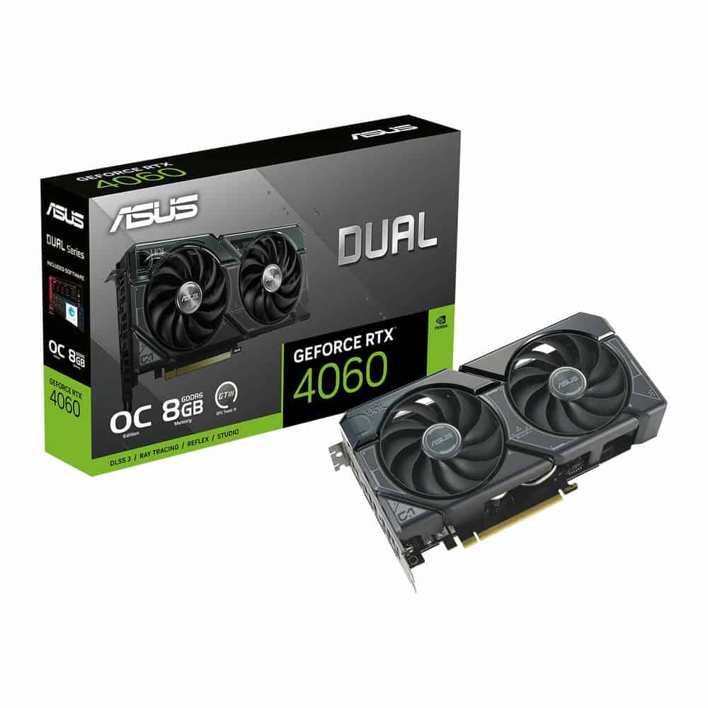 ASUS NVIDIA GeForce RTX 4060 DUAL OC 8GB Ada Lovelace Graphics Card